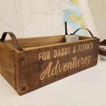 Personalised Engraved Wooden Crate, 2 of 4