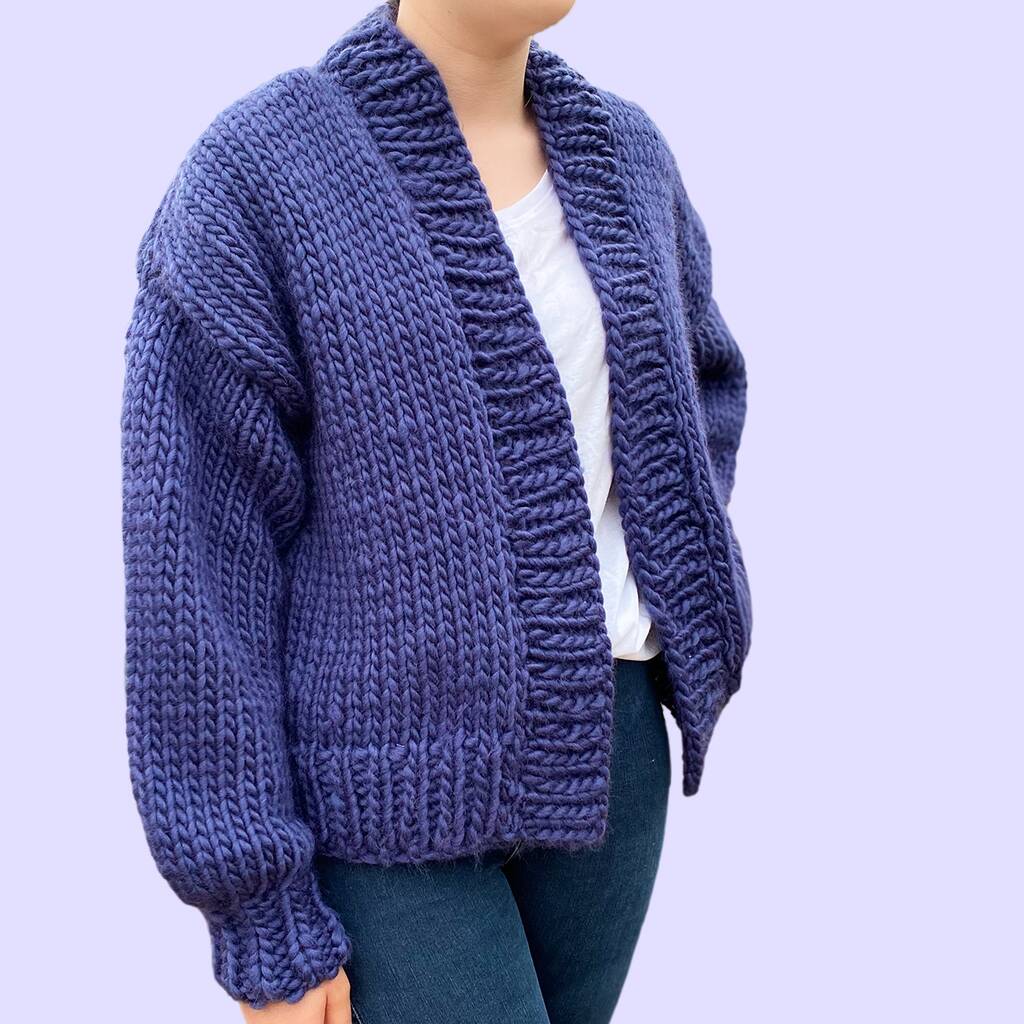 'Ava' Cardigan Easy Knitting Kit, 1 of 7