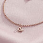 Crescent Moon Charm Necklace With Photocard, thumbnail 3 of 6
