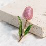 Textured Tulip Brooch In Pink, thumbnail 1 of 2