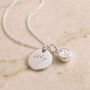 Personalised Sterling Silver April Birthstone Cubic Zirconia Pendant Necklace, thumbnail 1 of 8