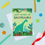 Dinosaur Father's Day Card, From The Kids, Daddysaurus, thumbnail 1 of 2