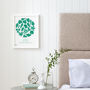 'Leaf Types' Illustrated Art Print In Emerald Green, thumbnail 3 of 4
