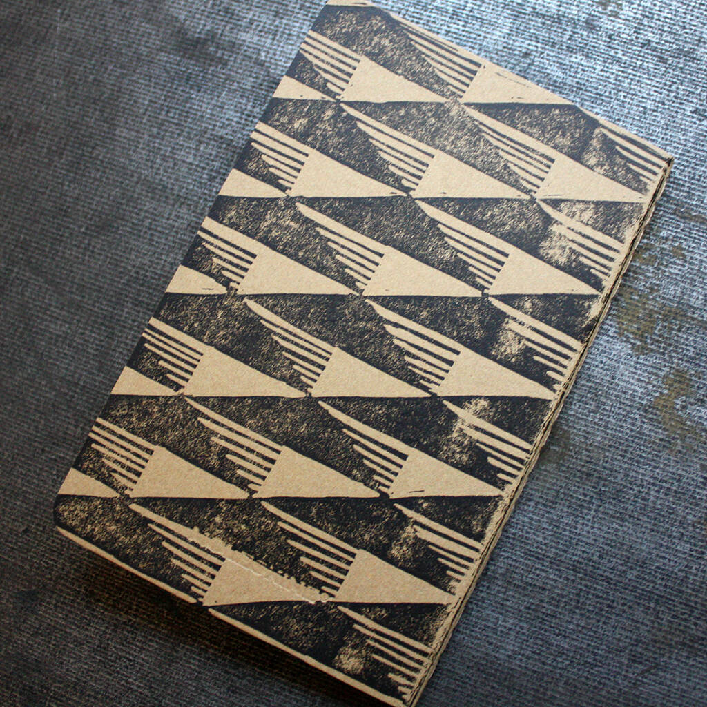 Retro Pattern Relief Print Plain Notebook Individual By Hannah Bigley