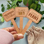 Personalised Set Of Three Wooden Qr Code Plant Marker, thumbnail 1 of 10