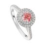 Created Brilliance Sienna Pink Lab Grown Diamond Ring, thumbnail 2 of 6