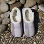 Viv Grey Pink Check Women's Slippers/Indoor Shoes, thumbnail 6 of 6