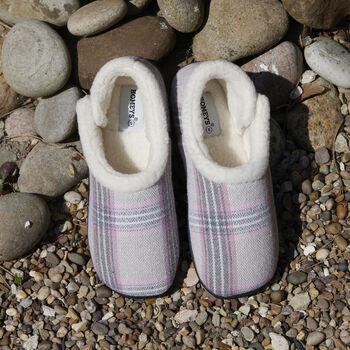 Viv Grey Pink Women's Slippers Indoor/Garden Shoes, 6 of 6