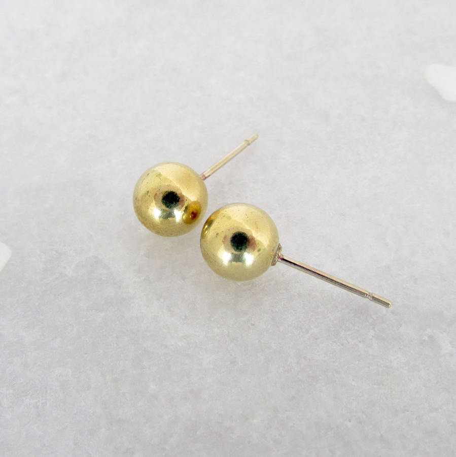 Gold Ball Ear Studs By Misskukie