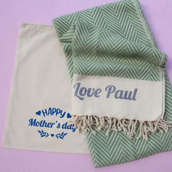 Personalised Cotton Throws, Gift For Mother, 11 of 12