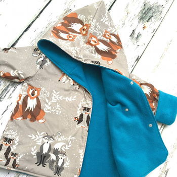 Reversible Hello Bear And Grey Child And Baby Jacket By Lottie & Lysh ...