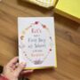 Personalised Names Very First Day At School Card, thumbnail 1 of 3
