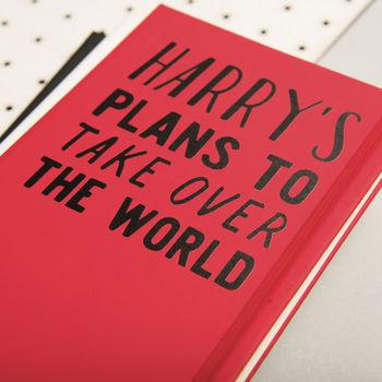 Personalised Plans To Take Over The World Notebook, 2 of 5