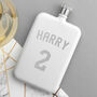 Personalised White Slimline Football Shirt Hip Flask, thumbnail 1 of 5