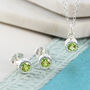 Peridot August Birthstone Sterling Silver Necklace, thumbnail 3 of 4