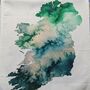 Ireland Watercolour Map Cotton Tea Towel, thumbnail 3 of 8