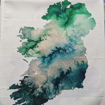 Ireland Watercolour Map Cotton Tea Towel, 3 of 8