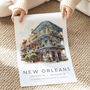 Travel Themed Wall Art Print For New Orleans USA, thumbnail 4 of 7