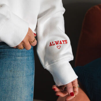 Embroidered Always Forever Sweatshirt Set, 5 of 8