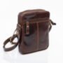 Men's Small Brown Leather Flight Travel Bag, thumbnail 6 of 8