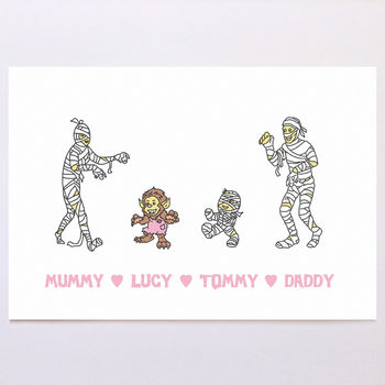 Personalised Monsters Family Print, 5 of 10