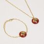 Melange Red Carnelian Necklace Bracelet Jewellery Set, thumbnail 2 of 5