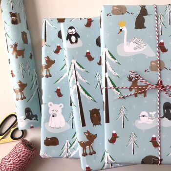 Forest Animals Christmas Wrapping Paper, 4 of 12