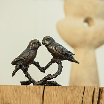 Limited Edition Solid Bronze Lovebirds, 8th Anniversary, 3 of 9