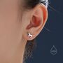 Unicorn Stud Earrings In Sterling Silver, thumbnail 6 of 11