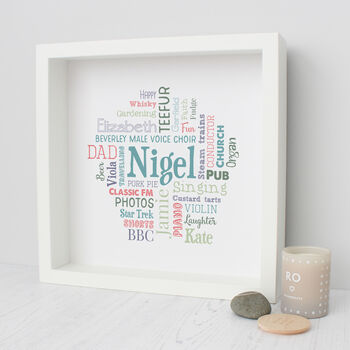 Personalised 60th Birthday Word Art Gift For Him, 3 of 4