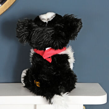 Border Collie Toy Dog, Optional Personalised Bandana, 4 of 6