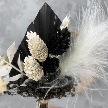 Mini Black Dried Flower Boutonnieres, 4 of 5