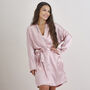 Pink Embroidered Bridesmaid Dressing Gown, thumbnail 1 of 3