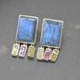 Labradorite, Raw Tourmaline Handmade Silver Earrings, thumbnail 3 of 9
