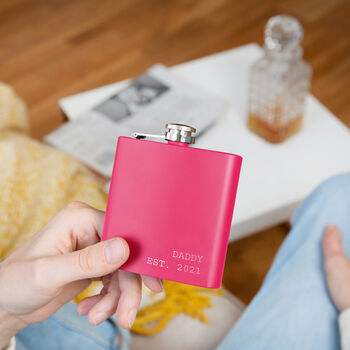 Personalised Dad Established Hip Flask, 5 of 11