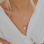 Dainty Silver Starfish Necklace, thumbnail 1 of 5