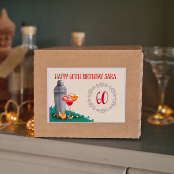 Personalised 60th Birthday Gift Margarita Glass, 3 of 5