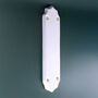 G Decor Classic White Ceramic Door Finger Plate Traditional Push Plate With Brass Fixings, thumbnail 1 of 4
