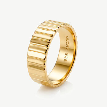 Women's Thick Textured Croissant Ring, 2 of 4