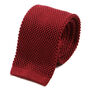 Red Silk Knitted Tie, thumbnail 1 of 3