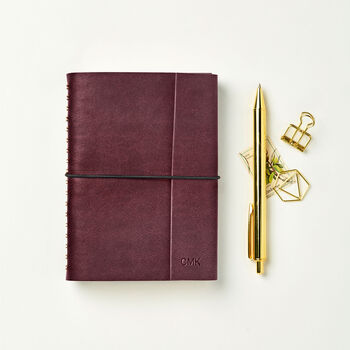 Personalised Vegan Leather Embossed Notebook, 10 of 12