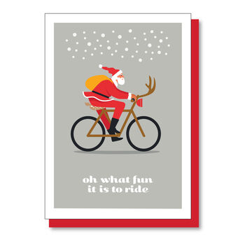 Funny Bike Lovers Christmas Card, Santa On A Bike, 8 of 8