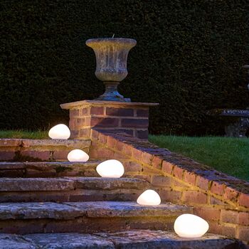 Solar Powered Frosted Glass Pebble Light, 5 of 8