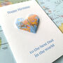 Happy Birthday Origami Map Heart Card, thumbnail 6 of 6