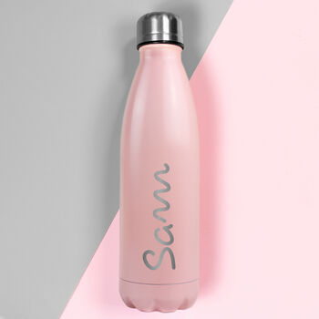 Personalised Pink Island Water Bottle, 2 of 3
