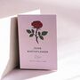 June Birth Flower Rose Card, thumbnail 1 of 2