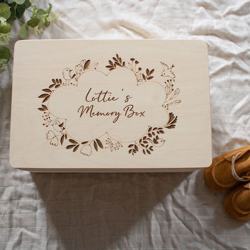 Personalised Memory Box With Bird And Floral Design, 5 of 6