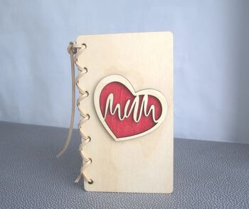 Wooden Little Book Mother's Day Card, 2 of 6