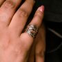 Vintage Chunky Multilayer Twisted Statement Ring, thumbnail 1 of 6