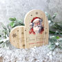 Personalised Any Message Traditional Santa Wooden Freestanding Heart, thumbnail 3 of 4